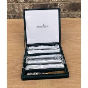 Vintage Neiman Marcus Set‎ Of 6 Godinger Silver Gold-Tone Cheese Knives  NWT